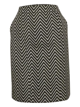 Max & Co. chevron midi skirt - Black