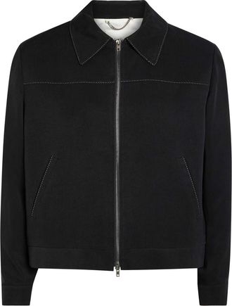 Second/Layer Herman Contrast-stitch Twill Jacket - Black - 46 (IT46 / S)