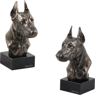OEM Doberman, Dobermann I - Estatuilla De Perro, Busto Sobre Base De Piedra, Escultura, Trofeo Para La Exposici&oacute;n Canina Art-dog