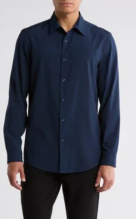 14th & Union Long Sleeve Performance Stretch Shirt in Navy Blazer at Nordstrom Rack, Size Xx-Large