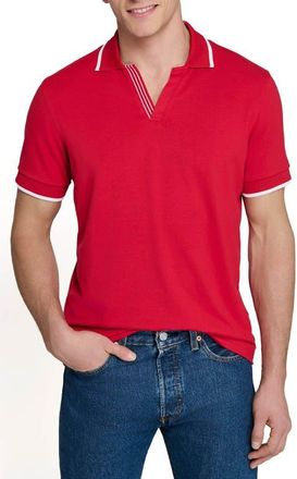 ConStruct Slim Fit Solid Johnny Collar Short Sleeve Polo in Red at Nordstrom, Size Xx-Large