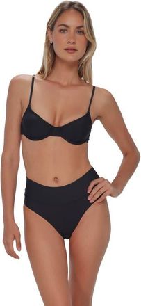 Swim Systems Laura Fold Over Bikini Swim Bottoms in Black at Nordstrom, Size X-Small