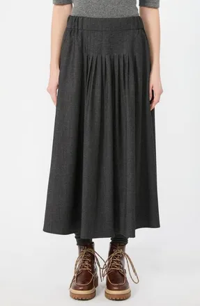 Max Mara Stretch Wool Midi Skirt in Dark Grey at Nordstrom, Size 10