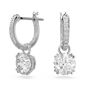 Swarovski Constella Womens Base Metal Drop Earrings - Silver 5636717 Metal (archived) - One Size