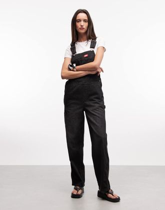 Dickies Salopette di jeans classica nera-Nero