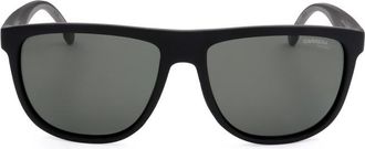 Carrera Mens Black Rectangular Sunglasses CARRERA 8059/S-1