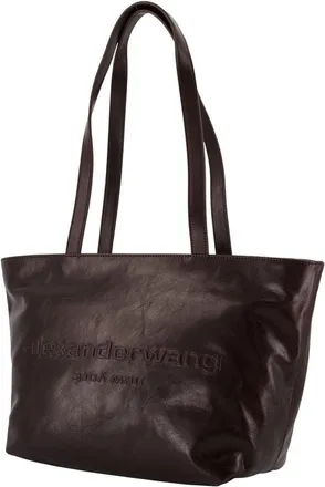 Alexander Wang Womens Punch Medium Tote Bag - Alexander Wang Leather Brown Cowhide Totes-Shopping-Bags