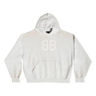 Balenciaga Crypto Hoodie Medium Fit Off White 742603TOVU7