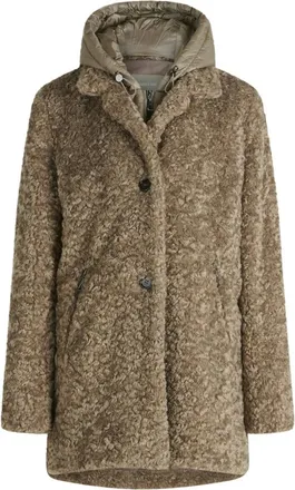 AMBER & JUNE Jassen, Dames, Bruin, XS, Nepbont, Nepbont & Shearling Jas