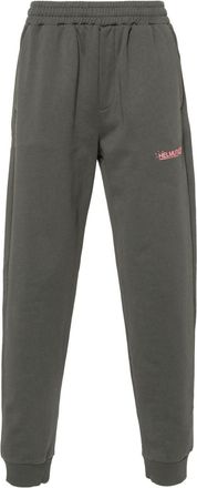 Helmut Lang logo-print cotton track pants - men - Cotton - M - Grey