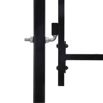 Berkfield Home Elegant Garden Gate Steel 2.25x4 m Black