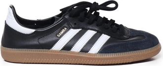 adidas Zwarte Leren Sneakers met Veters - Heren - Sneakers - Zwart - 42 1/2 EU - Leer - Schoenen