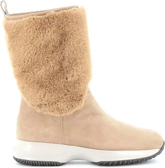 Hogan Womens Interactive Booties In Beige