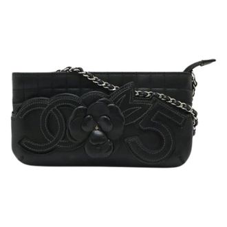Chanel Pre-owned Clutches, female, Black, Size: ONE SIZE Pre-owned Camellia No5 Leather Shoulder Bag