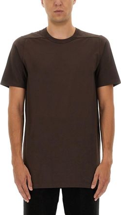 Rick Owens Brown Solid Crew Neck T-Shirt