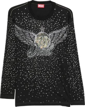 Diesel T-Edro-Crt-Ls-C - Dames - Longsleeves - Zwart - S - Katoen - Tops