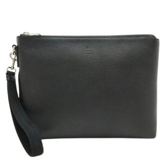 Gucci Pre-owned Clutches, female, Black, Size: ONE SIZE Pre-owned Cosmopolis Leather Clutch Bag
