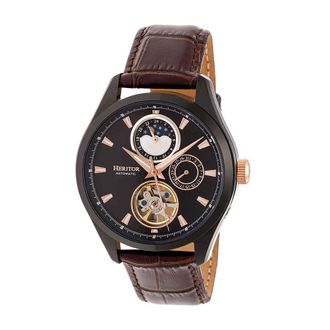 Heritor Sebastian Automatic Black Dial Mens Watch HR6906