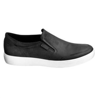 Ecco Mens Soft 7 Slip On Sneakers In Black