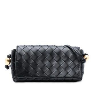Bottega Veneta Pre-owned Clutches, female, Black, Size: ONE SIZE Pre-owned Woven Nappa Crossbody Bag