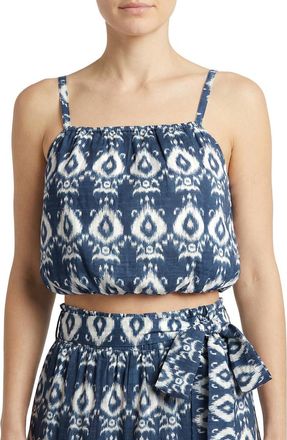 Change of Scenery Dani Bubble Crop Top in Tivara Ikat at Nordstrom, Size X-Small