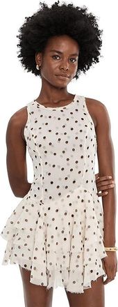 Free People Raven Printed Mini Dress Womens Dress Tea Combo : LG (Womens 12-14), Polyester