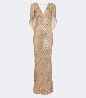 Jenny Packham Vestido de fiesta Fiore con lentejuelas