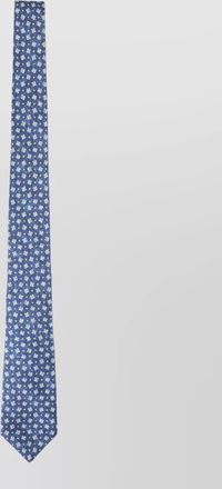 Kiton slim tie pointed tip floral pattern