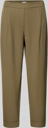 Jake*s Tapered Fit Stoffhose mit Bundfalten in Oliv, Größe 32