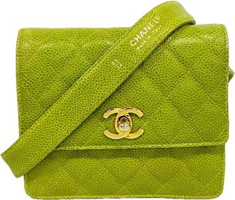 Chanel Moss Green Grained Calfskin Fanny Pack (Pre-Owned)