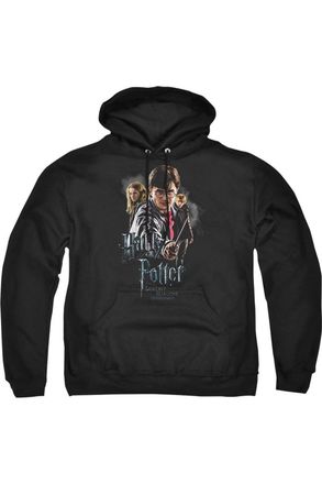 Gildan Harry Potter Deathly Hollows Cast Adult Pull Over Hoodie / Hooded Sweatshirt