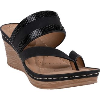 Good Choice Shoes Brazen Wedge Sandal in Black at Nordstrom Rack, Size 6.5