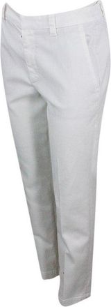 Brunello Cucinelli Tailored Cotton Trousers - White