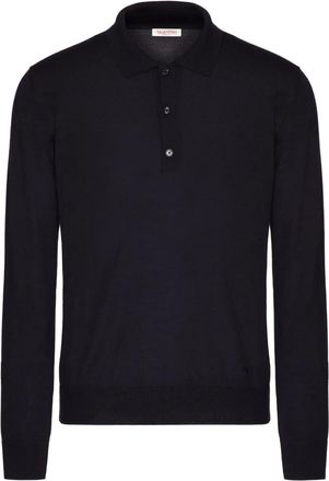Valentino Garavani Polo VLogo Signature con ricamo - Nero