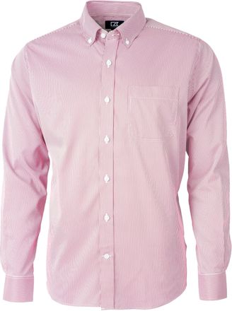 Cutter & Buck Versatech Pinstripe Stretch Mens Long Sleeve Dress Shirt