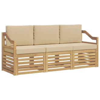 vidaXL Juegos De Sof&aacute;s Madera De Acacia S&oacute;lida Vidaxl