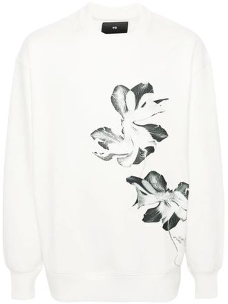 Yohji Yamamoto Y-3 Graphic sweatshirt - unisex - Cotton/Recycled Polyester - L - White