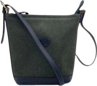 Gucci Pre-owned Interlocking Bucket Bag - Dames - Vintage Schoudertas - Groen - ONE Size - Leer - Vintage