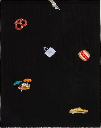 Janavi India New York Motif 7 Merino Wool Scarf