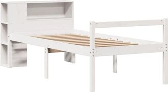 vidaXL Cama Con Estanter&iacute;a Sin Colch&oacute;n Madera Maciza De Pino 90x190 Cm Vidaxl
