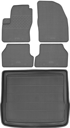 OEM Juego De Alfombrillas De Goma Para Coche Y Alfombrilla Para Maletero Para Ford Focus Ii Estate (2004-2011)