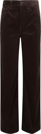 Ralph Lauren Corduroy Broek - Dames - Wijde Broeken - Bruin - M - Katoen - Broeken