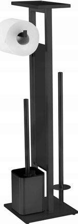 WENKO Debar Servidor Wc Negro Acero Inoxidable