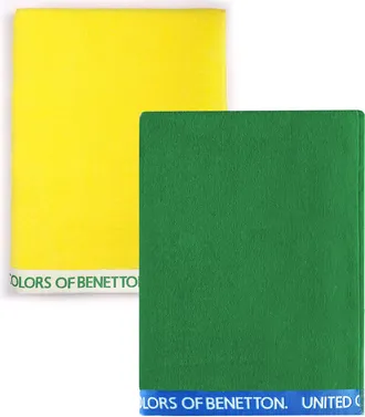 Benetton Set 2 Toalla De Playa 90x160cm 380gsm Velour 100%algodon Casa