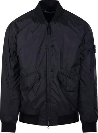 Stone Island Zip Front Jacket With Oversized Fit