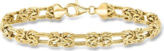 Ross-Simons 18kt Gold Over Sterling Byzantine and Double-Oval Link Bracelet