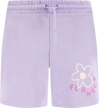 Flaneur Shorts sportivi Blossom a fiori - Viola