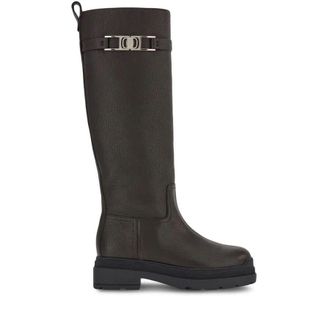 Ferragamo Vara-Chain Detail Boots