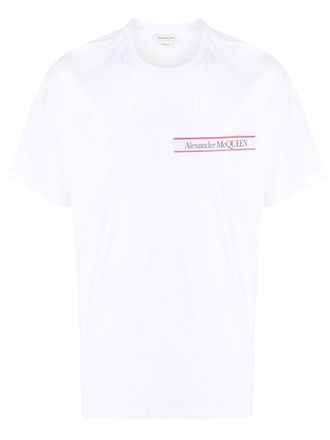 Alexander McQueen logo patch short-sleeve T-shirt - White
