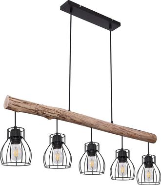Globo Lighting L&aacute;mpara Colgante - Mina - Natural Negro - Madera Metal - - Globo